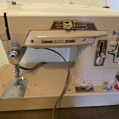 Singer Slant-o-Matic 503 special Sewing machine and Buttonholer and other accessories