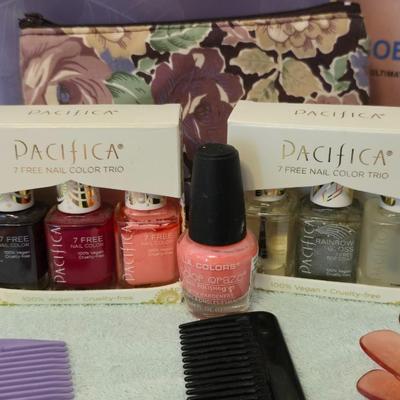 Beauty and makeup books - hair dryer - makeup brush set - nail polishes and more