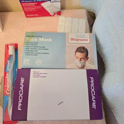 First Aid kit with books - Blood pressure monitor - o2 sensor - thermometer and other health related aides