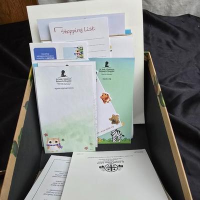 Variety of Greeting cards and storage boxes