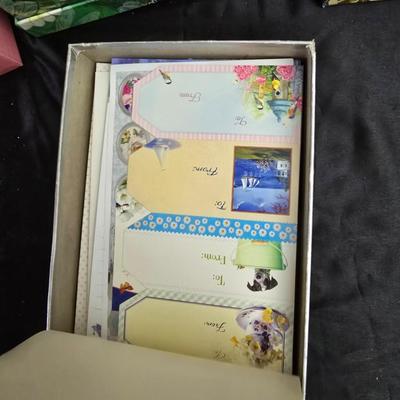 Variety of Greeting cards and storage boxes
