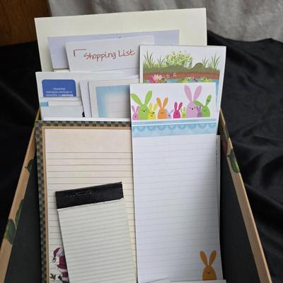 Variety of Greeting cards and storage boxes