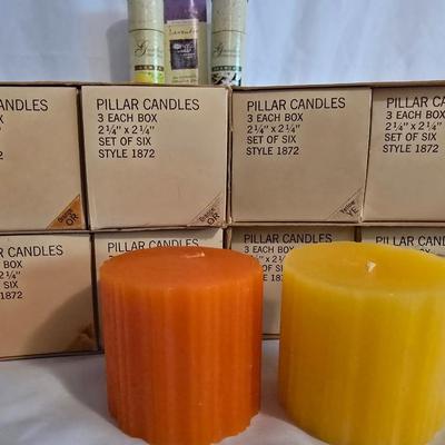 LOT 4: Party Lite Votive Cups with Dansk and Lenox Candles, Incense, and Stone Incense Tray
