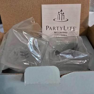 LOT 4: Party Lite Votive Cups with Dansk and Lenox Candles, Incense, and Stone Incense Tray