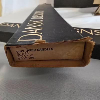 LOT 4: Party Lite Votive Cups with Dansk and Lenox Candles, Incense, and Stone Incense Tray