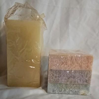 LOT 4: Party Lite Votive Cups with Dansk and Lenox Candles, Incense, and Stone Incense Tray