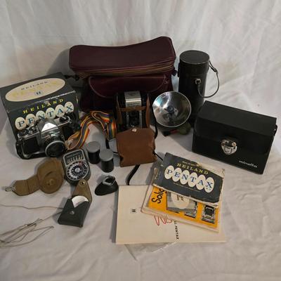 LOT 12: Argus75 and Pentax Cameras with Cases and Accessories