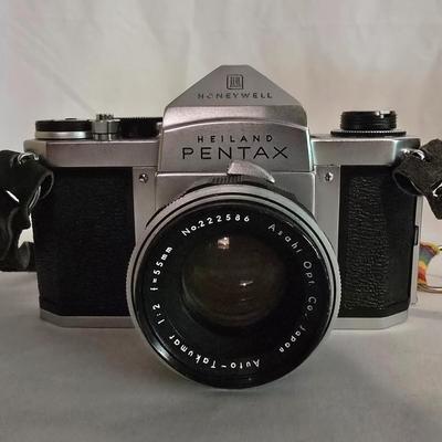 LOT 12: Argus75 and Pentax Cameras with Cases and Accessories