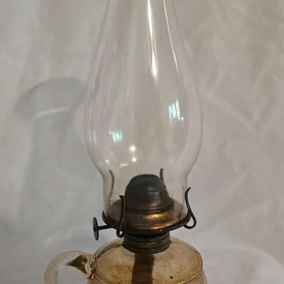 LOT 15: Glass Kerosene Lanterns with Extra Hurricane Shades