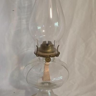 LOT 15: Glass Kerosene Lanterns with Extra Hurricane Shades