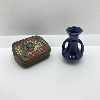 LOT 74: Trinkets and Trinket Holders - Brass Cricket Box, Handcrafted Trinket Basket, Occupied Japan Miniature Pottery, Roosters and...
