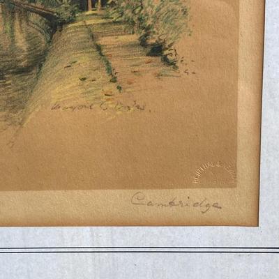 LOT 76: Vintage Copyright Stamped Framed Artwork - Shakespeare's Birthplace "Stratford on Avon", "The Bridge"...