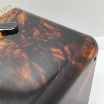 LOT 78: Vintage Tortoiseshell Lucite Purse / Box with Tray