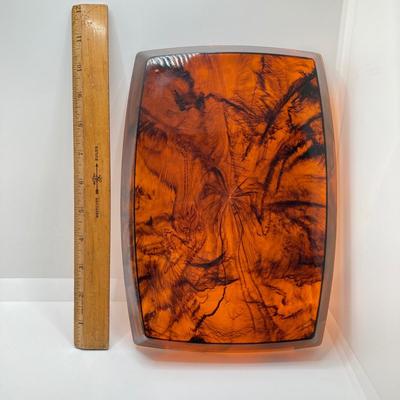 LOT 78: Vintage Tortoiseshell Lucite Purse / Box with Tray