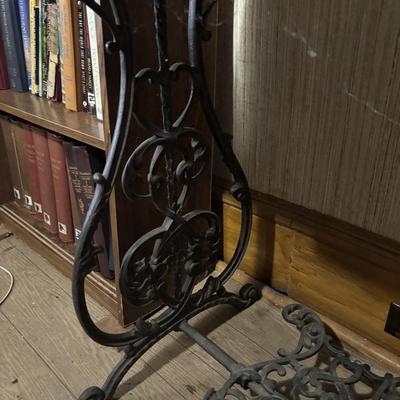 LOT 87: Vintage Wilcox & Gibbs Sewing Machine on Base.