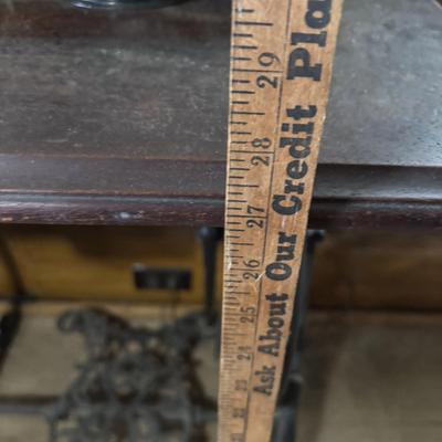 LOT 87: Vintage Wilcox & Gibbs Sewing Machine on Base.