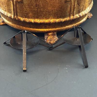 LOT 90: MCM Cast Iron Cluster Candleholders, Made in Italy Ceramic Planter, Rainbow Flower Tapers, Mini Funny Design, W. Germany Candle...