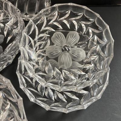 LOT 93: Floral China & Etched Crystal Collection: Mikori Ware, Barvaria & Others