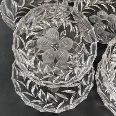 LOT 93: Floral China & Etched Crystal Collection: Mikori Ware, Barvaria & Others