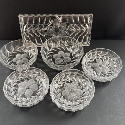 LOT 93: Floral China & Etched Crystal Collection: Mikori Ware, Barvaria & Others