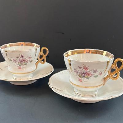 LOT 96: Made in Germany Collection: Oscar Schlegelmilch Porcelain Trinket Box, Carl Thielsch CT Dessert Dishes, Erphila Vases & More