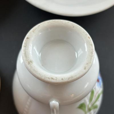 LOT 96: Made in Germany Collection: Oscar Schlegelmilch Porcelain Trinket Box, Carl Thielsch CT Dessert Dishes, Erphila Vases & More