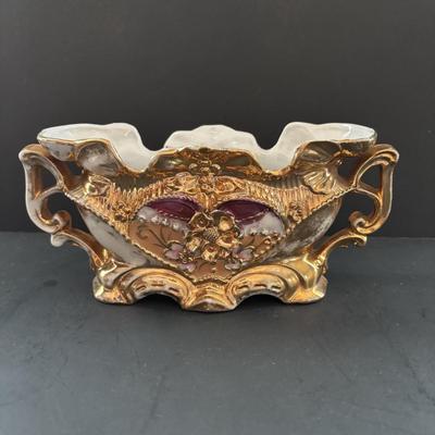LOT 96: Made in Germany Collection: Oscar Schlegelmilch Porcelain Trinket Box, Carl Thielsch CT Dessert Dishes, Erphila Vases & More