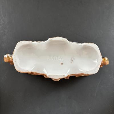 LOT 96: Made in Germany Collection: Oscar Schlegelmilch Porcelain Trinket Box, Carl Thielsch CT Dessert Dishes, Erphila Vases & More