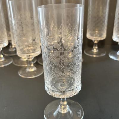 LOT 97: Vintage Rosenthal "Romance" Crystal Collection: Set of 12 Stemware Glasses (5.75")