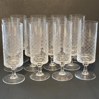 LOT 97: Vintage Rosenthal "Romance" Crystal Collection: Set of 12 Stemware Glasses (5.75")