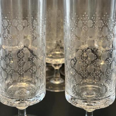 LOT 97: Vintage Rosenthal "Romance" Crystal Collection: Set of 12 Stemware Glasses (5.75")