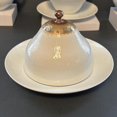 LOT 103: Vintage Rosenthal " Romance" Collection: Studio Line Cream & Sugar Set, Continental Cover Butter Dish & Gravy...
