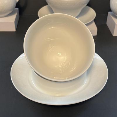 LOT 103: Vintage Rosenthal " Romance" Collection: Studio Line Cream & Sugar Set, Continental Cover Butter Dish & Gravy...