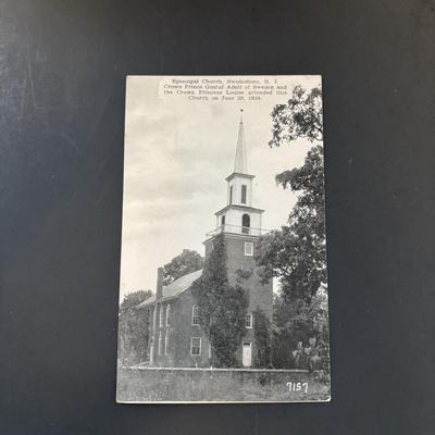 LOT 104: Vintage Local Postcards, Wurttemberg Celluloid Desk Clock, Toms River Bi-Centennial Trivet