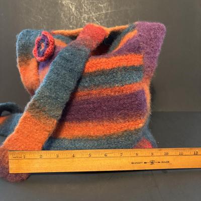 LOT 107: Vintage Cloth, Collapsible Suitcase, Felted Hobo Bag, Woven w/Leather Trim Bag