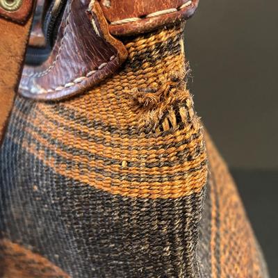 LOT 107: Vintage Cloth, Collapsible Suitcase, Felted Hobo Bag, Woven w/Leather Trim Bag
