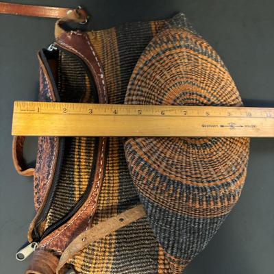 LOT 107: Vintage Cloth, Collapsible Suitcase, Felted Hobo Bag, Woven w/Leather Trim Bag