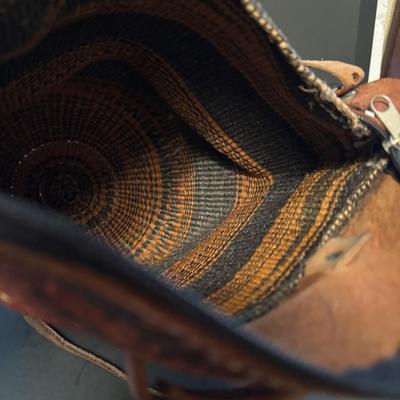 LOT 107: Vintage Cloth, Collapsible Suitcase, Felted Hobo Bag, Woven w/Leather Trim Bag
