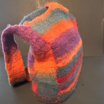 LOT 107: Vintage Cloth, Collapsible Suitcase, Felted Hobo Bag, Woven w/Leather Trim Bag