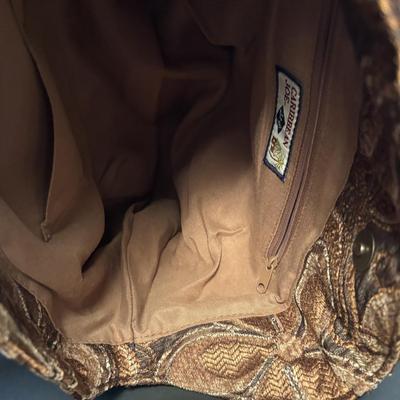 LOT 108: Caribbean Bag Joe, Patchwork Crossbody Bag, Cappelli Straworld Light Brown Suede Purse, Faux Suede Purse, Brown Crochets Bag...