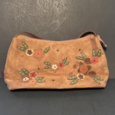LOT 108: Caribbean Bag Joe, Patchwork Crossbody Bag, Cappelli Straworld Light Brown Suede Purse, Faux Suede Purse, Brown Crochets Bag...