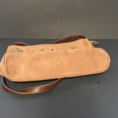 LOT 108: Caribbean Bag Joe, Patchwork Crossbody Bag, Cappelli Straworld Light Brown Suede Purse, Faux Suede Purse, Brown Crochets Bag...