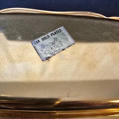 LOT 109: Vintage China Teapot, 24k Gold Plated Leman Butter Dish, Gold Tone Teapot, Sugar Bowl w/Creamer & More