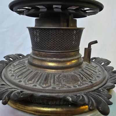 LOT 110: Floral Gone w/the Wind Parlor Lamp