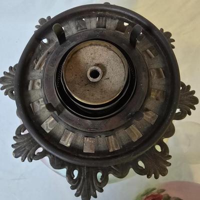 LOT 110: Floral Gone w/the Wind Parlor Lamp
