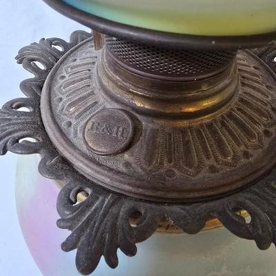 LOT 110: Floral Gone w/the Wind Parlor Lamp