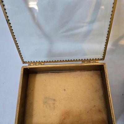 LOT 116: Set of Two Vintage Metal Jewelry Boxes, Capodimonte Bud Vase & More