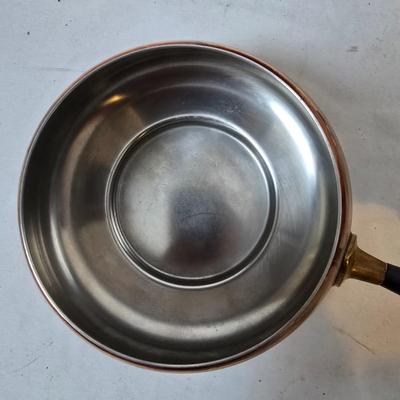 LOT 117: Vintage Copper Fondue Pot w/ Accessories, Cookbook and More