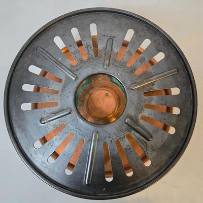 LOT 117: Vintage Copper Fondue Pot w/ Accessories, Cookbook and More