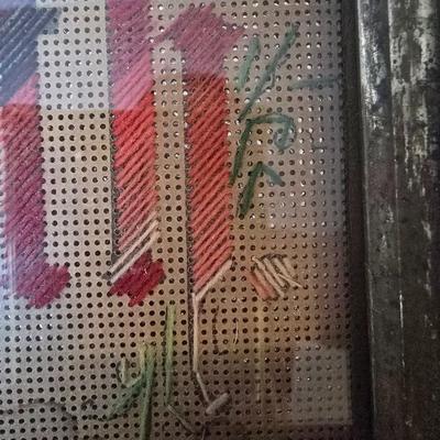 LOT 118: Vintage Framed Embroidery: German Needlework & The Lord Will Provide
